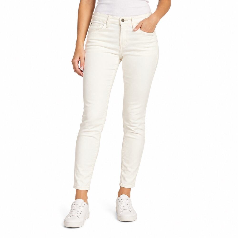 American Eagle High Rise Stretch Skinny Jeans in White women 8